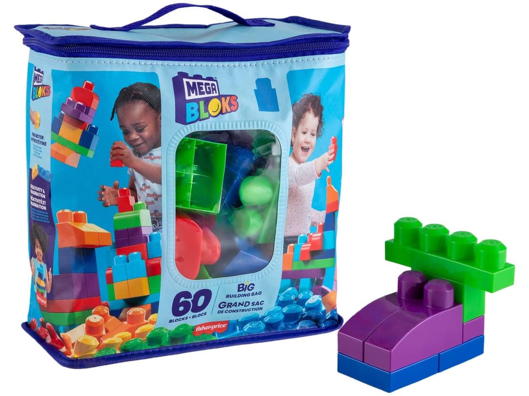 Blocos de Montar Mega Bloks Bolsa de Construção - Mattel 60 Peças