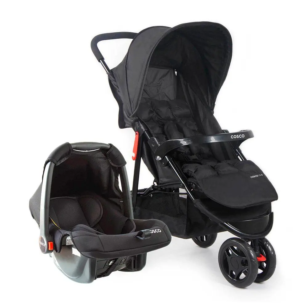 Carrinho de Bebê com Bebê Conforto Cosco Kids - Toffy Duo 3 Rodas 0 a 15kg