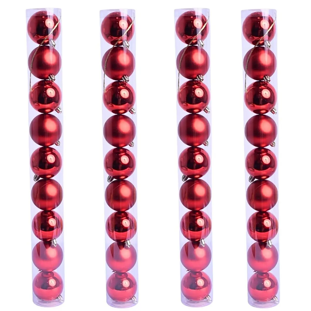 Enfeite Natalino Kit 36 Bolas Cordão Fosca e Brilhante Ideal Árvore Decoração Elegante Natal Mesa Guirlanda Arranjo Bolinha - Wincy Natal