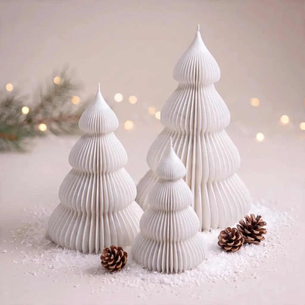 Kit 3 Mini Árvores de Natal Decorativas Minimalista Enfeite de Mesa Decoração Natalinos Pinheiro - NoBrand