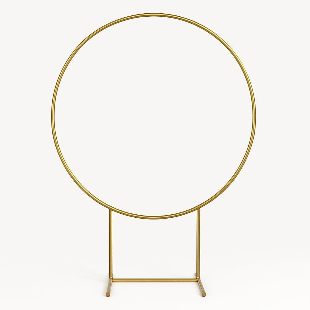 Mini Arco De Mesa Decoração Festas Suporte Painel 50cm Estrutura Para Painel Arco Redondo Dourado - GBHOME