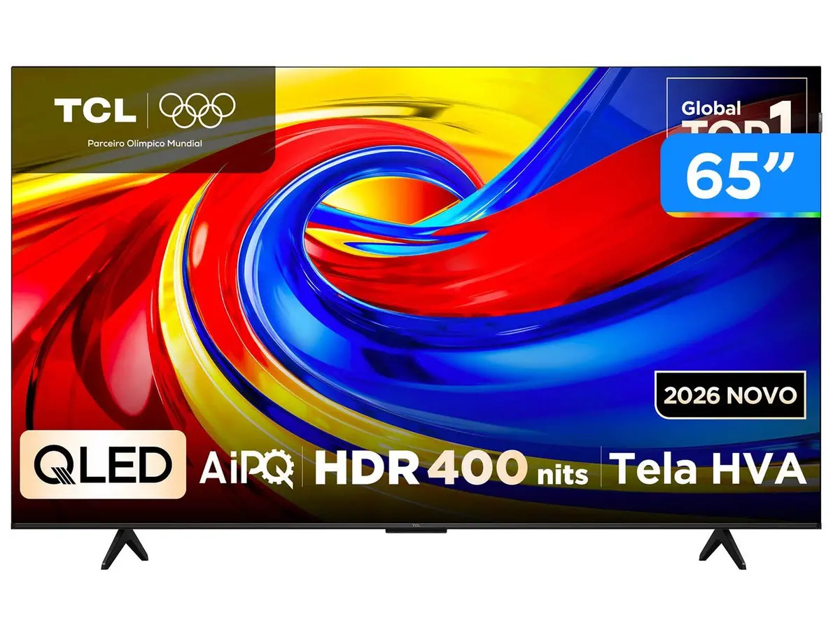 Smart TV 65" TCL 4K UHD QLED 65P7L Google TV 2026