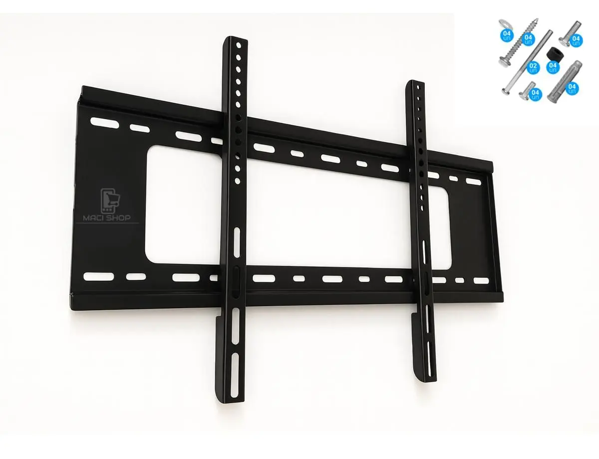 Suporte Para Tv 32 a 85 Lcd Led Oled Qled Fixo Samsung LG TCL Philips Universal de Parede Ultra Slim 50 55 58 60 65 70 75 80 85 86 Polegadas - Fertak