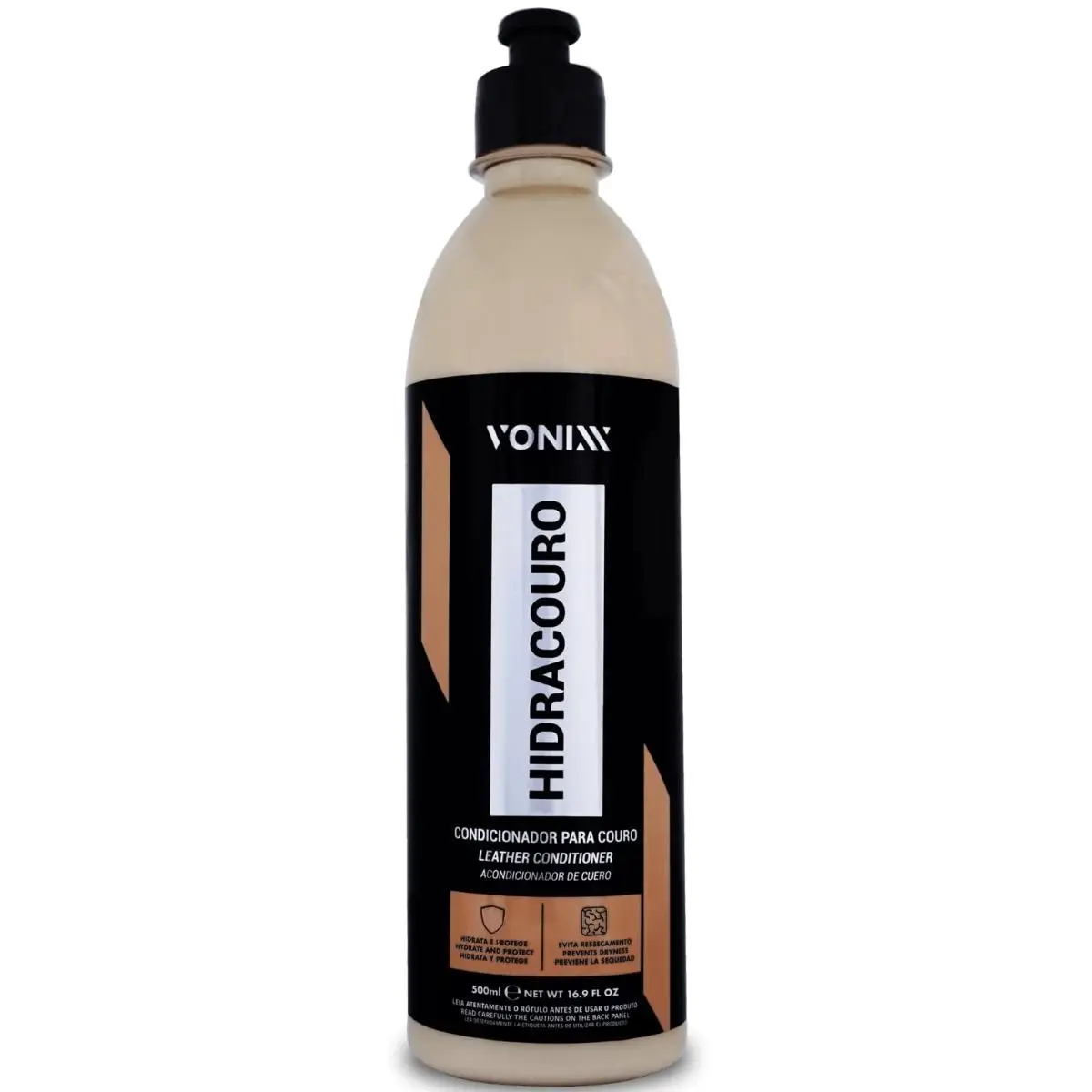 Vonixx HidraCouro 500ml Hidratante Automotivo Mantém o Couro Macio, Hidratado e com Brilho Natural