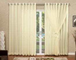 Cortina Voil com Forro Microfibra 4,00m x 2,70m - Marias Enxoval Cortinas