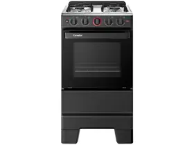 Fogão 4 Bocas Esmaltec Preto Ideal Super 4121