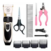 Kit Maquina Tosa Cão Cortador Pelo Animal Pets Pente Lixa FZF-230 BIVOLT - NEW
