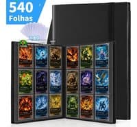 Fichário Álbum Para Cartas Pokémon Magic 540 Pasta Fichário,Inclui 10 Protetores De Carta Rígidos.