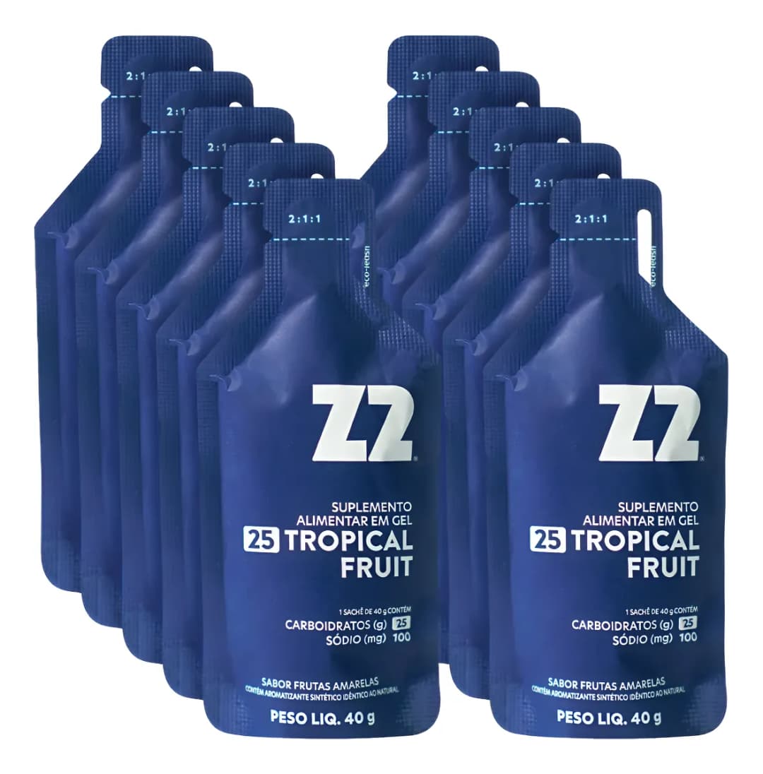 Energy Gel Z2 Tropical Fruit Box 10 Unidades Sachê 40g