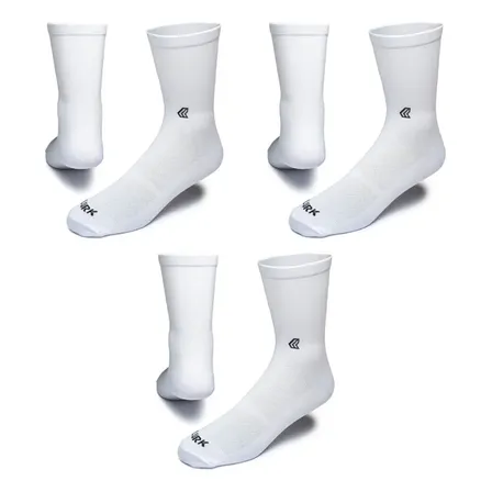 Kit 3 Meias Performance Poliamida Corrida Ciclismo Lurk Branco 36-43