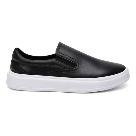 Sapatenis Mocassim Slip On Masculino Tenis Casual Slipper Preto 42