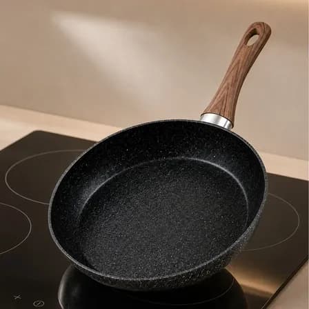 Frigideira Cerâmica Antiaderente 24cm Indução Cooktop Fogão Preto