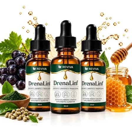Kit 3 Reviva Drenagem Linfática Em Gotas | Sabor Mel Mel