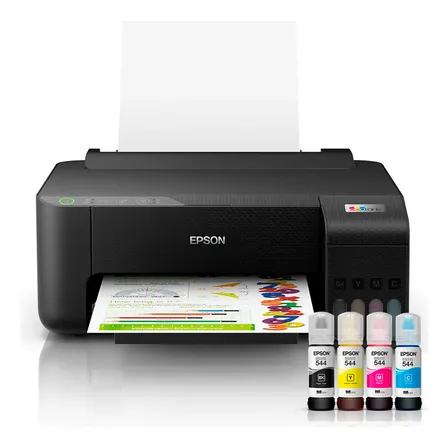 Impressora Epson Ecotank L1250 Jato De Tinta Colorida Wi-fi Preto 127/220v