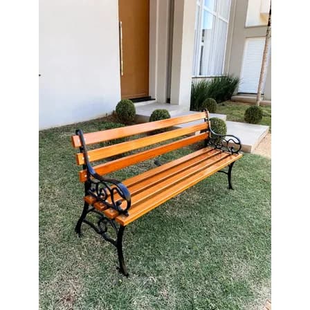Banco De Jardim Frances 7 Réguas 150 Cm Madeira De Lei Praça