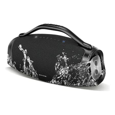 Caixa de som bluetooth 5.4 sabala 200w 36H Portátil app eq ipx6 tws Potente DR-909 39000mAh Hifi EQ Estéreo 35hz - 20khz cor preto