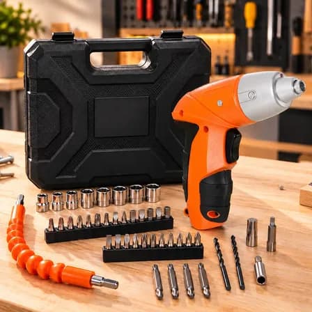 Parafusadeira Sem Fio 4,8v Kit 45 Peças Knakasaki