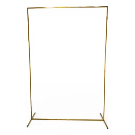 Arco Painel Retangular 2,20x1,50 Suporte Festas Desmontável Dourado