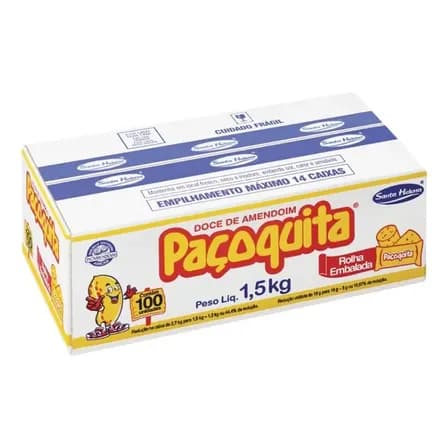 Pacoca Pacoquita Rolha Embrulhada 100un Sta Helena Amendoim