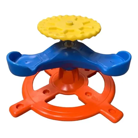 Gira Gira 03 Lugares Playground Colorido Plastico Azul