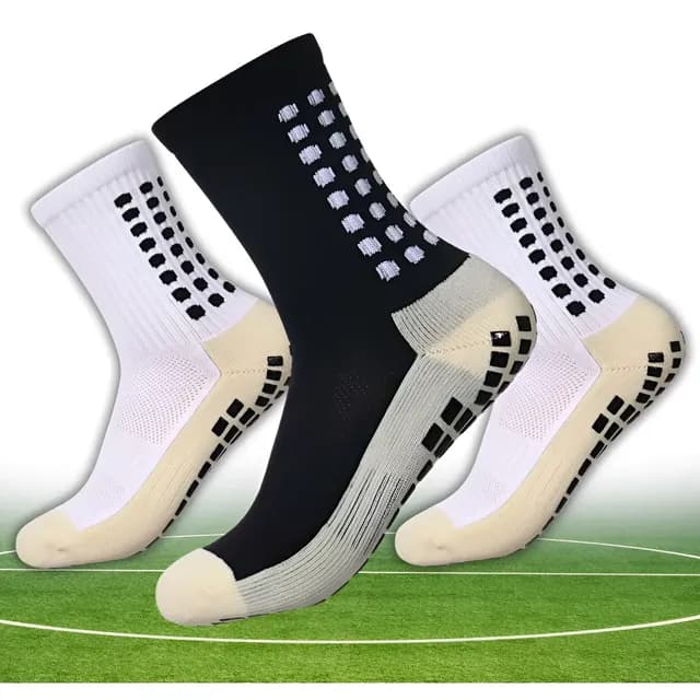 Kit 3 Pares Meia Antiderrapante Esportiva Futebol Treino Pro
