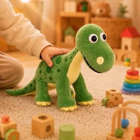Pelúcia De Dinossauro Brinquedo Infantil Dino Antialérgico Verde