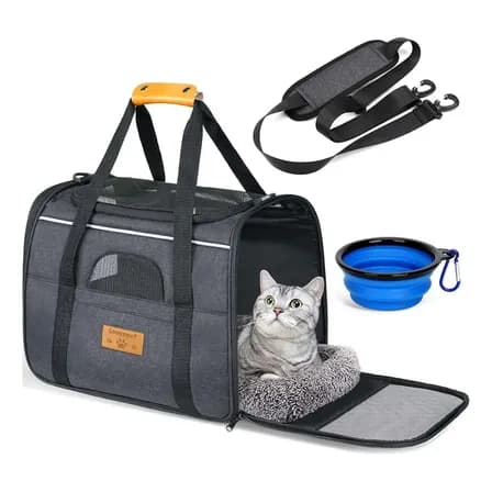 Bolsa Caixa Transporte Pet Cães Gatos Viagem Reforçado 44×31×34cm