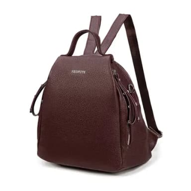 Mochila feminina, para viagens e uso diário, modelo impermeável e reforçado, durável, mochila pequena com estilo personalizado, vermelha