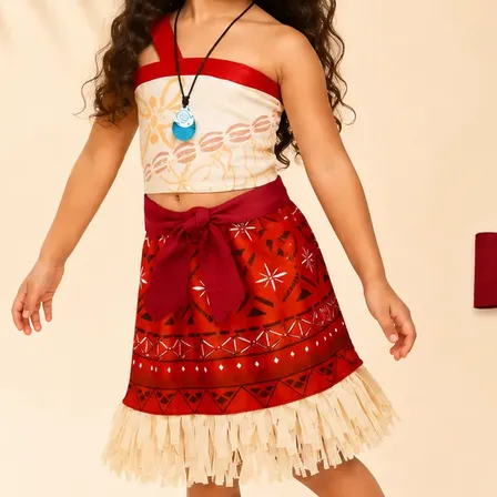 Fantasia Moana Infantil Conjunto Completo Princessa Aventura