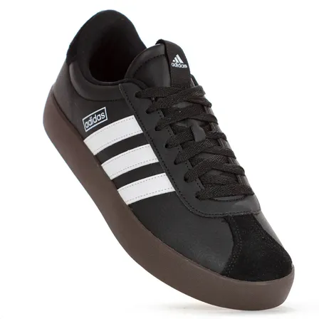 Tênis adidas Vl Court 3.0 Preto Couro Camurça Masculino