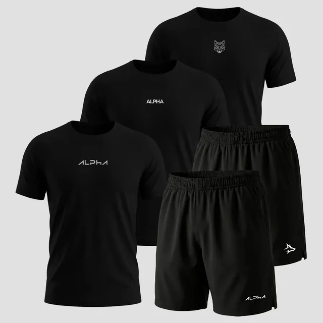 Kit 5 Peças All Black Alpha*