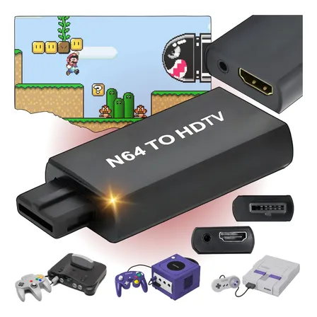 Adaptador Super Nintendo N64 Gamecube Para Hdmi Tv Moderna