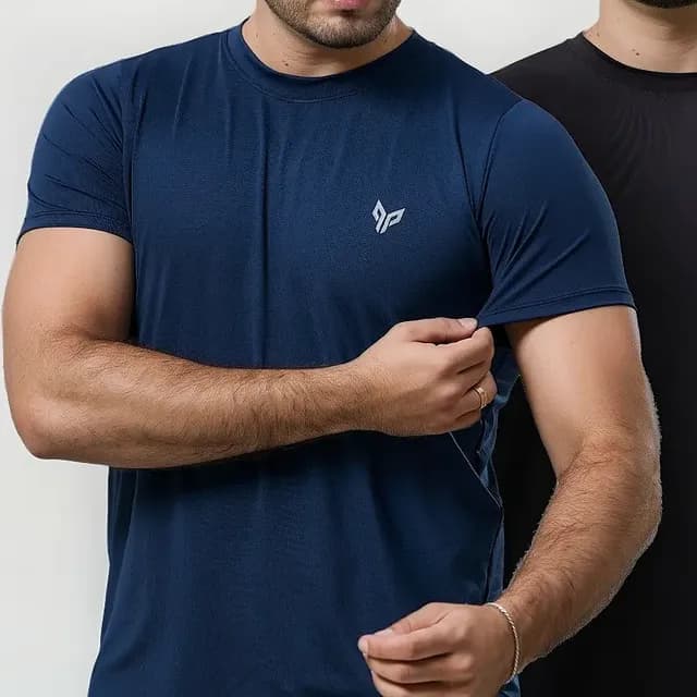Kit 2 Camisa Camiseta Dry Fit Uvb Térmica Masculina Academia