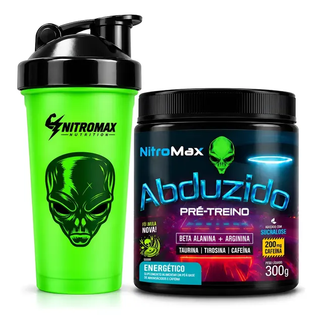 Pre Treino Abduzido 300g + Coqueteleira Brinde - Nitromax