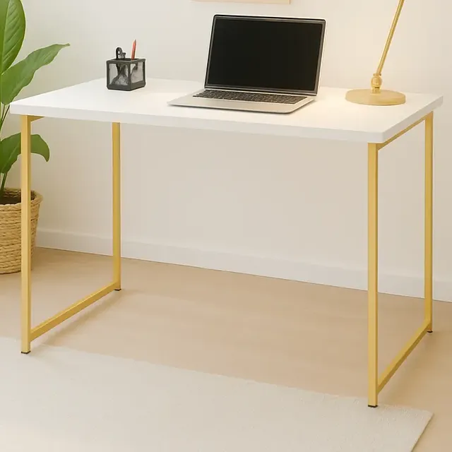 Escrivaninha Industrial 90cm Mesa Estudo Aparador Aço Mdf