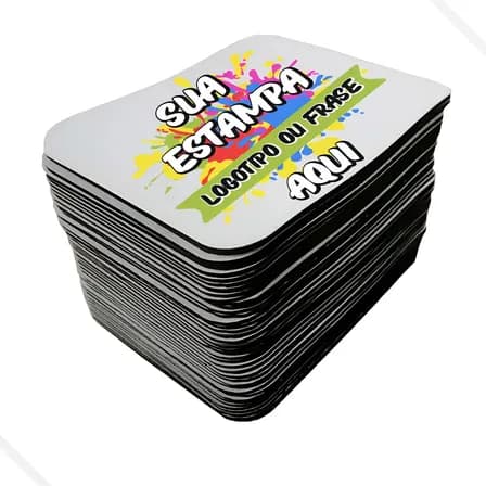 Mouse Pad Personalizado 15x20 Cm Emborrachada 50 Un + Brinde Branco Personalizado