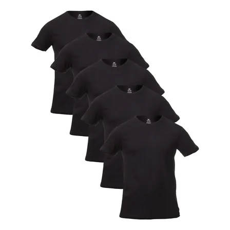 Kit Com 5 Camisetas Masculinas Básicas Slim Hering 4fv31den Preto Liso M