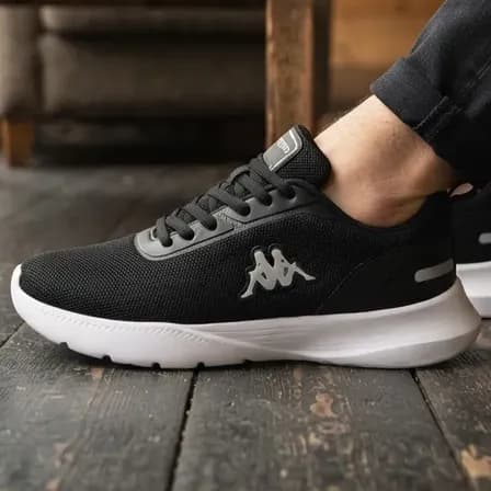Tenis Kappa Treviso Original Unissex Confortável Academia Preto-prata 42 Br