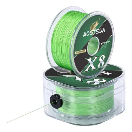 Linha de Pesca Multifilamento AOSTSOA X8 Verde 300m 8 Fios 0.16mm 7.5kg