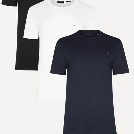 Kit Camisetas Aramis Preta/branca/azul Marinho - Original