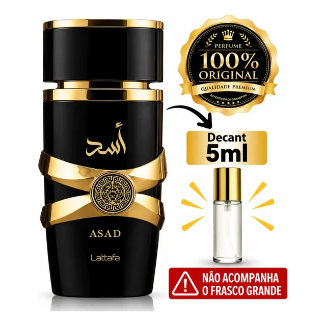 Perfumes Árabes Asad Lattafa Masculinos Originais 5ml