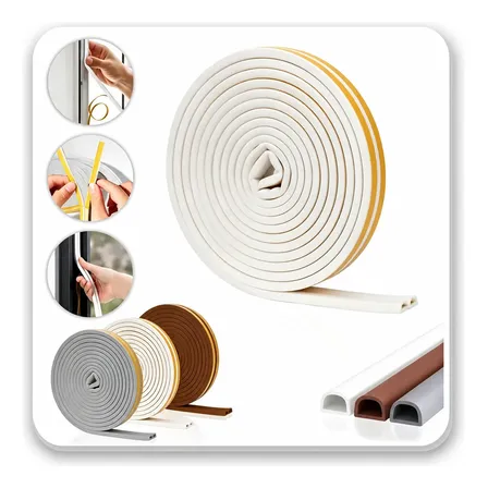 Fita Adesiva Veda Frestas Janela Porta Vedação 6mm 6 Metros