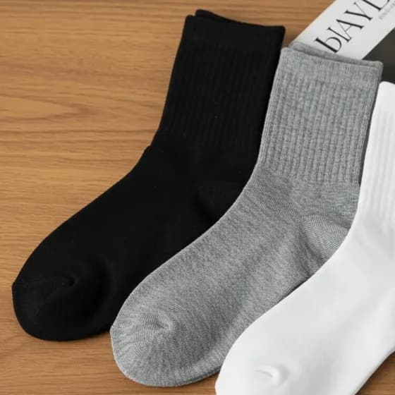Kit 3 Pares Meias De Classic Cano Médio Masculina Feminina