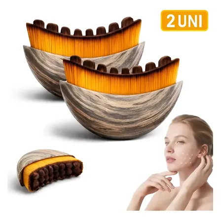 Escova De Drenagem Facial Para Limpeza Massagem Kit C/2