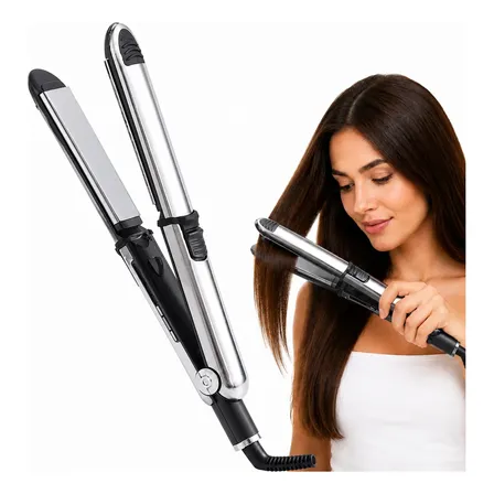 Prancha De Cabelo Chapinha 2 Em 1 Modeladora De Cachos Preto 127v