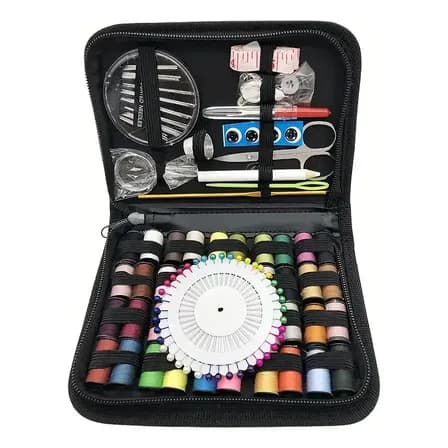 128 Pcs/set Costura Diy Conjunto Caixa Multi-funções Linha Preto