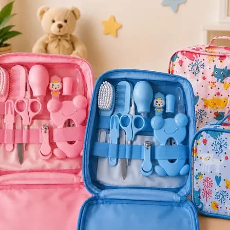 Kit Higiene Cuidados Bebê Recém-nascido Completo 13 Peças Rosa