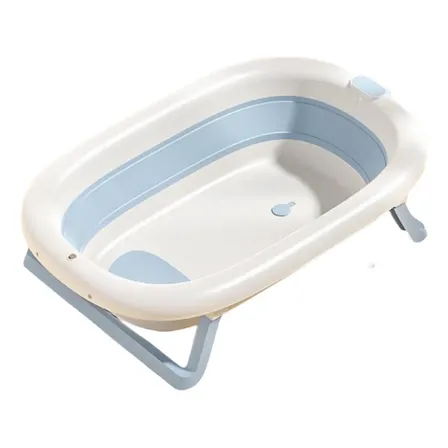 Banheira Portátil 40lts Infantil Sensor Térmico Viagem Bebê Verde-escuro Lisa