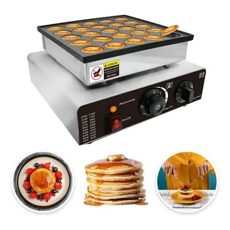 Máquina De Waffles Elétrica Profissional 25 Hotcake Panqueca 110v