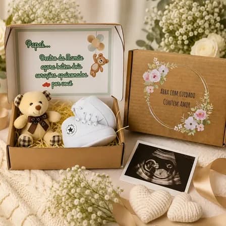 Caixa Revelação Gravidez Emocione Papai, Avós Linda Surpresa
